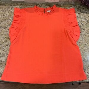JODIFL Coral Orange Blouse Medium